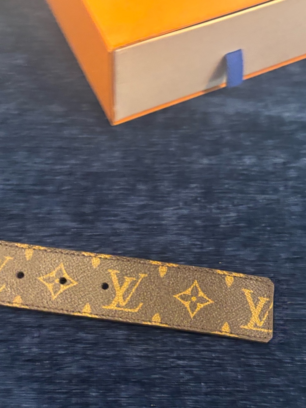 Louis Vuitton Brown Monogram Belt with Gold LV Buckle - Picture 12 of 13